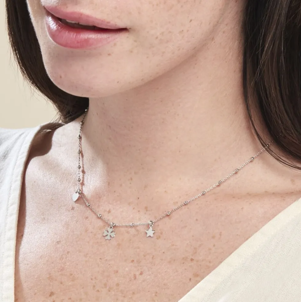 Collier Shyama Argent Blanc