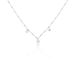 Collier Shyama Argent Blanc