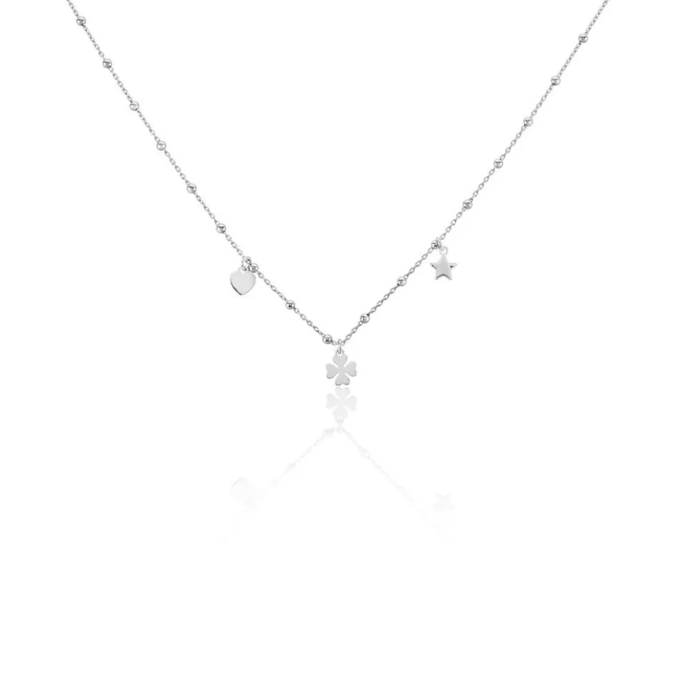Collier Shyama Argent Blanc
