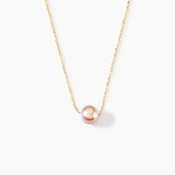 Collier Sissy Or Jaune Perle De Culture