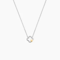 Collier Sorya Or Jaune Argent Blanc Oxyde De Zirconium