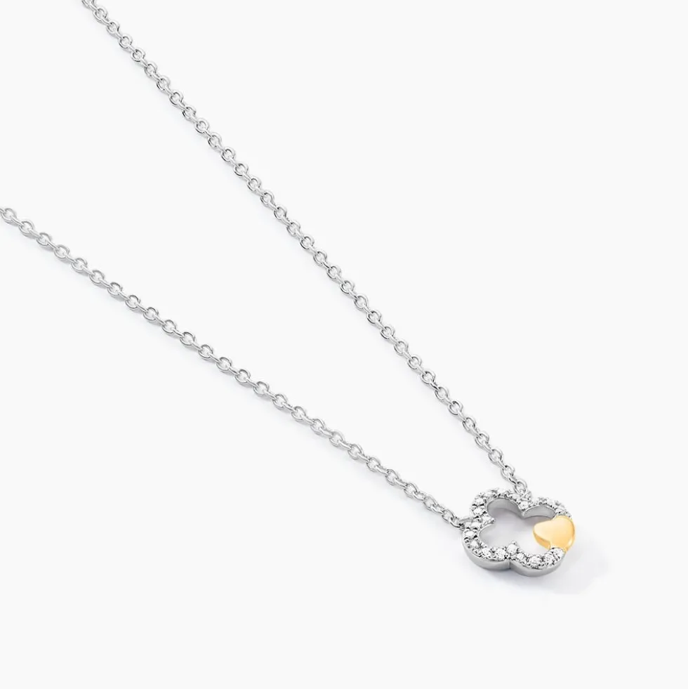 Collier Sorya Or Jaune Argent Blanc Oxyde De Zirconium