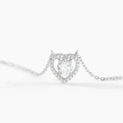 Collier Suzon Argent Blanc Oxyde De Zirconium