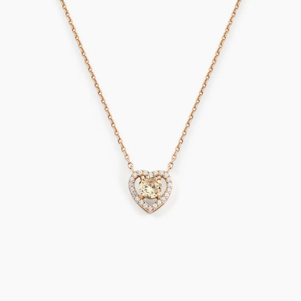 Collier Suzon Argent Rose Oxyde De Zirconium
