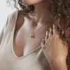 Collier Sylla Argent Blanc Oxyde De Zirconium
