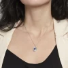 Collier Takara Argent Blanc Lapis Lazuli