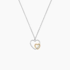 Collier Ticia Or Jaune Argent Blanc Oxyde De Zirconium
