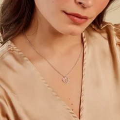 Collier Ticia Or Jaune Argent Blanc Oxyde De Zirconium