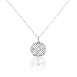 Collier Tribal Argent Blanc Oxyde De Zirconium