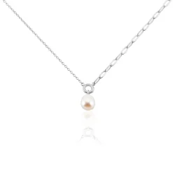 Collier Valent Argent Perle De Culture