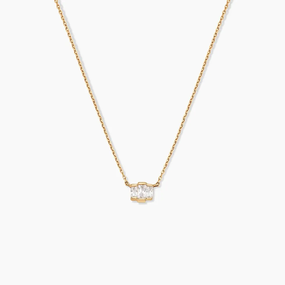 Collier Valentyne Plaque Or Jaune Oxyde De Zirconium