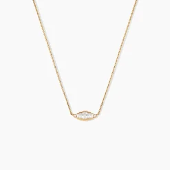 Collier Valentyne Plaque Or Jaune Oxyde De Zirconium