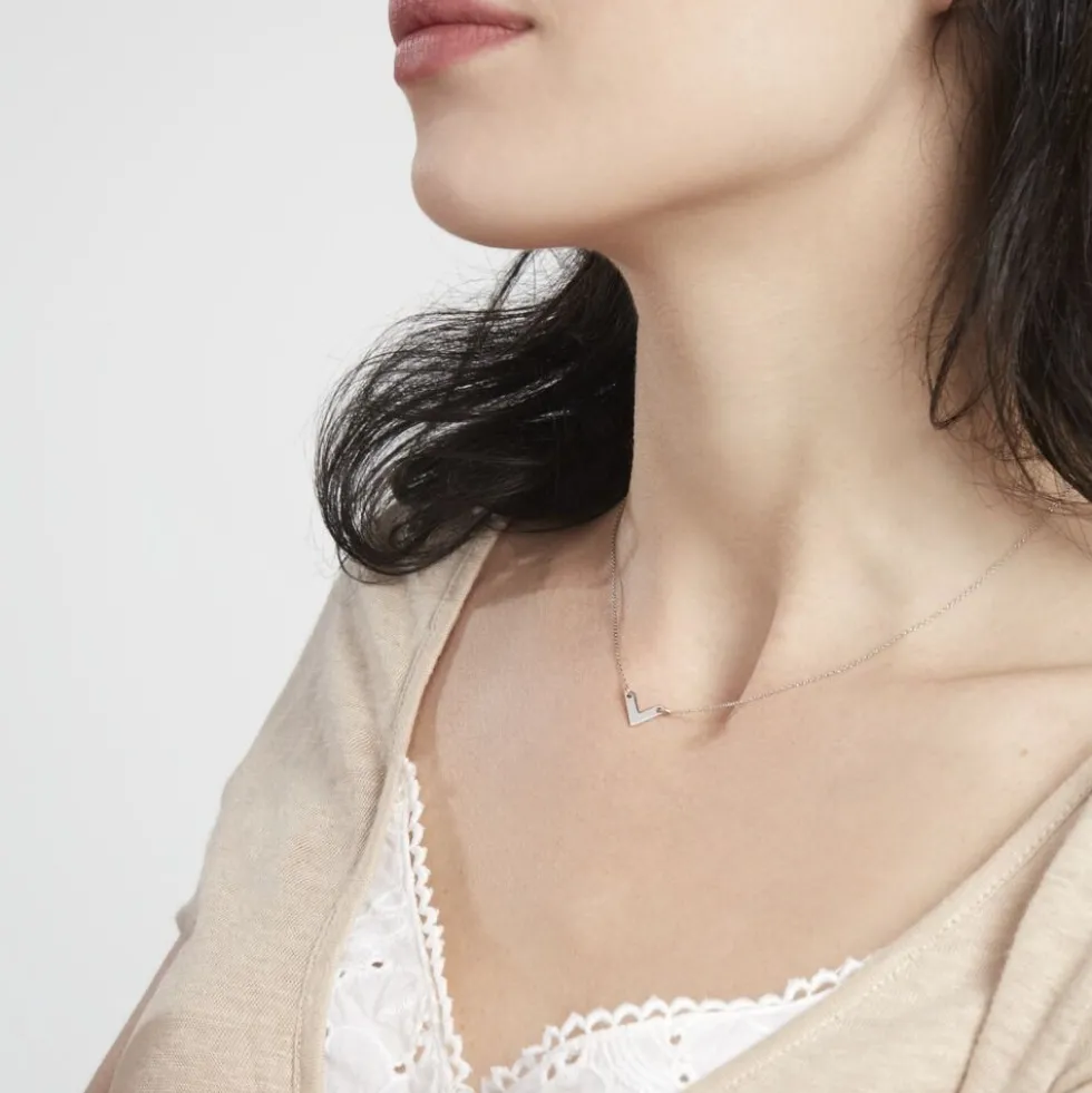 Collier Veroniica Argent Blanc