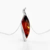 Collier Vyara Argent Blanc Ambre