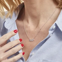 Collier Yannique Argent Blanc Oxyde De Zirconium