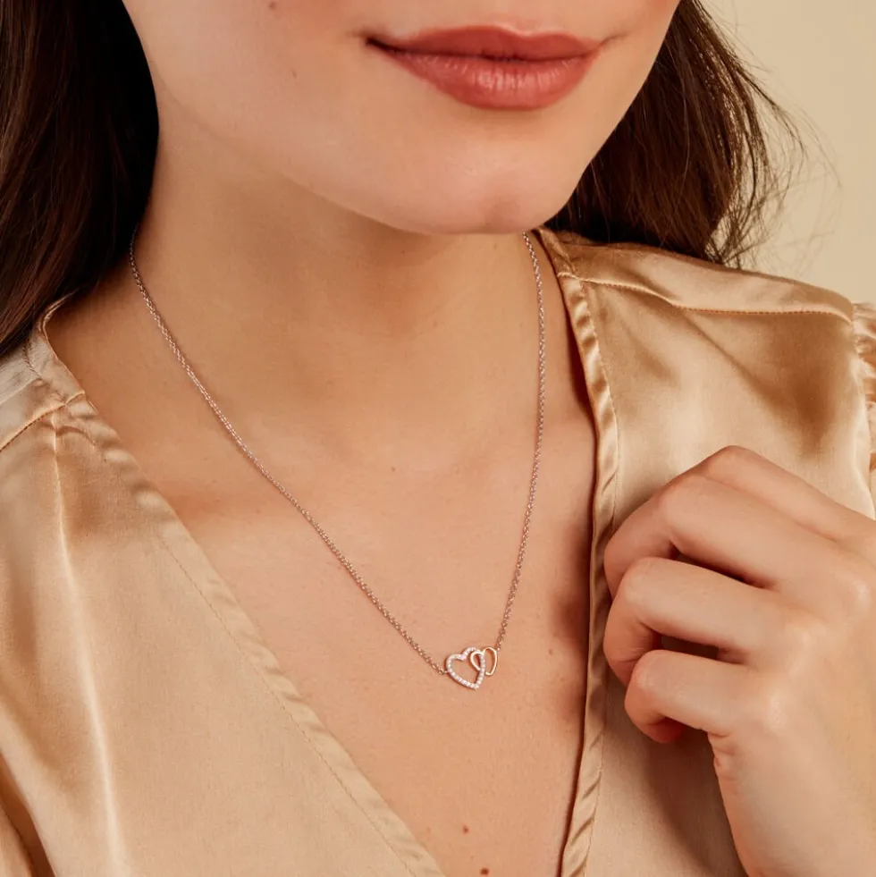 Collier Ysma Or Jaune Argent Blanc Oxyde De Zirconium