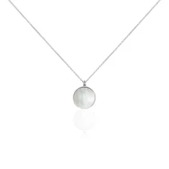 Collier Zoelle Argent Blanc Nacre