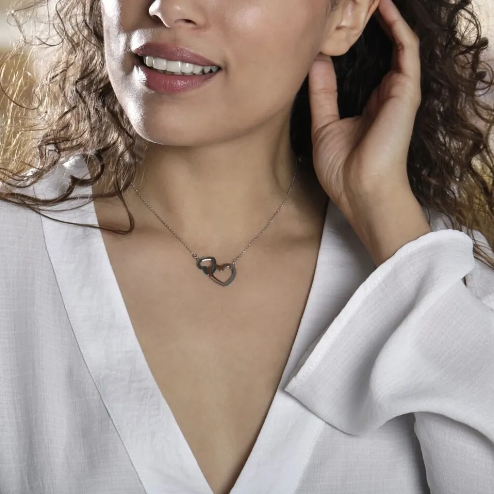 Collier Aalia Argent Blanc
