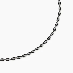 Collier Abie Torsade Argent Bicolore