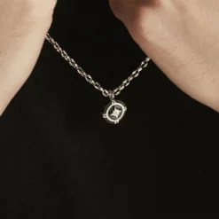 Collier Acier Blanc Kyliann