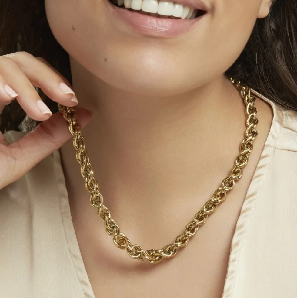 Collier Acier Doré Llora