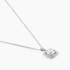 Collier Adrienne Or Blanc Oxyde De Zirconium