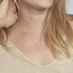 Collier Aggie Argent Blanc Oxyde De Zirconium