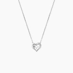 Collier Aggie Argent Blanc Oxyde De Zirconium