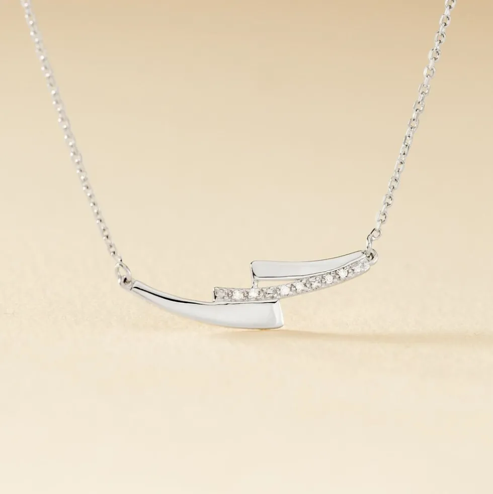 Collier Ainhoa Or Blanc Diamant
