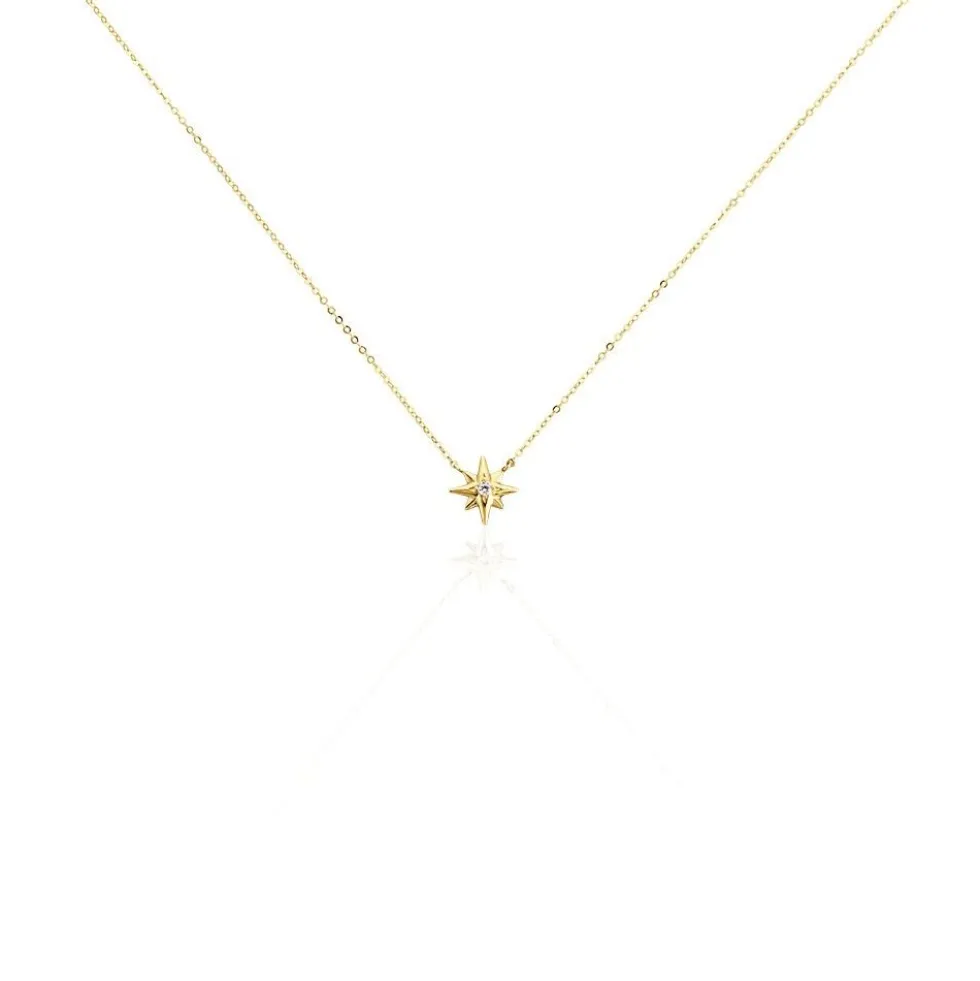 Collier Alastar Or Jaune Oxyde De Zirconium