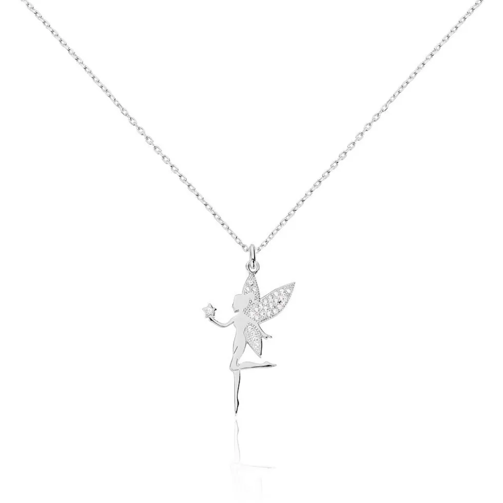 Collier Alberte Argent Blanc Oxyde De Zirconium