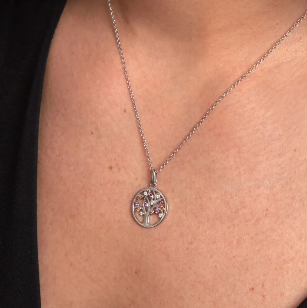 Collier Alive Argent Blanc Oxyde De Zirconium