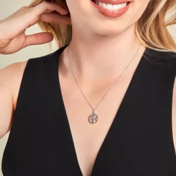 Collier Alive Argent Blanc Oxyde De Zirconium