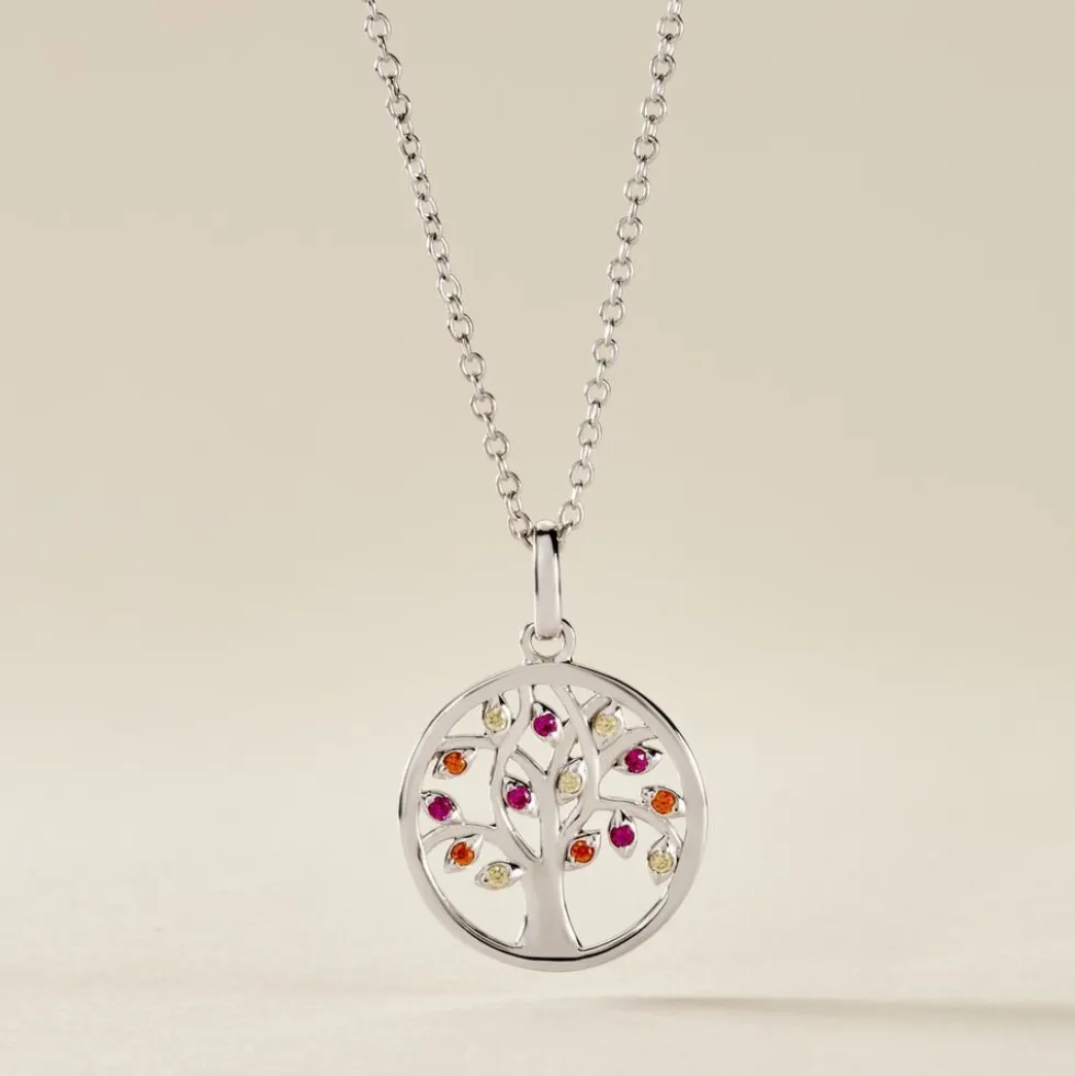 Collier Alive Argent Blanc Oxyde De Zirconium