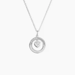 Collier Almas Argent Blanc Oxyde De Zirconium
