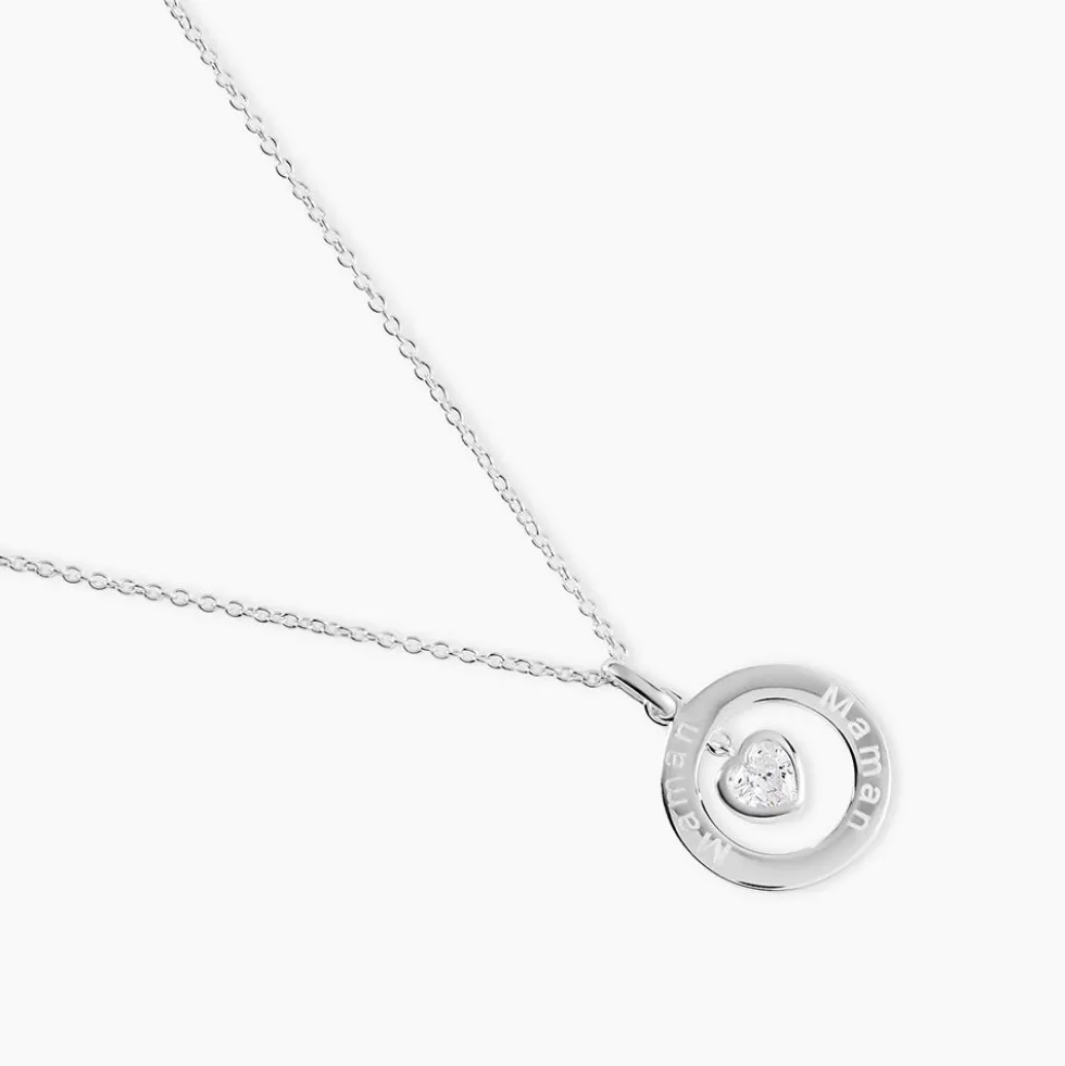 Collier Almas Argent Blanc Oxyde De Zirconium