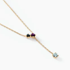 Collier Amaranta Or Jaune Topaze Améthyste