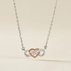 Collier Amuri Argent Bicolore Oxyde De Zirconium