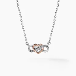 Collier Amuri Argent Bicolore Oxyde De Zirconium