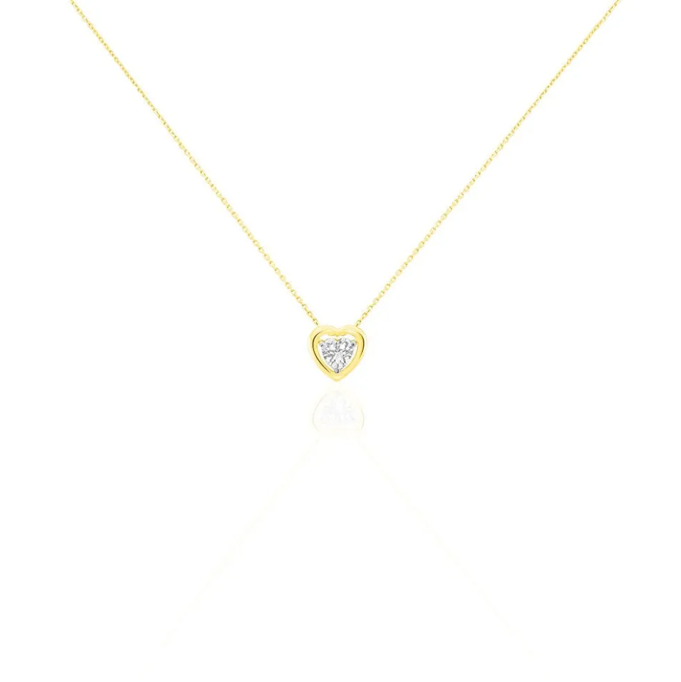 Collier Anastasy Or Jaune Oxyde De Zirconium