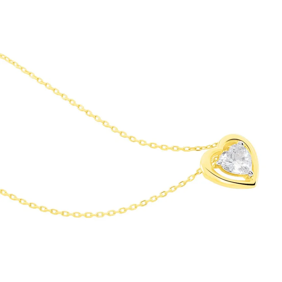 Collier Anastasy Or Jaune Oxyde De Zirconium