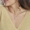 Collier Anasthase Argent Blanc Oxyde De Zirconium