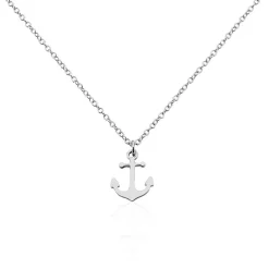 Collier Anchora Argent Blanc
