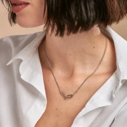 Collier Andrea Argent Blanc