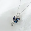 Collier Angie Or Blanc Saphir Diamant