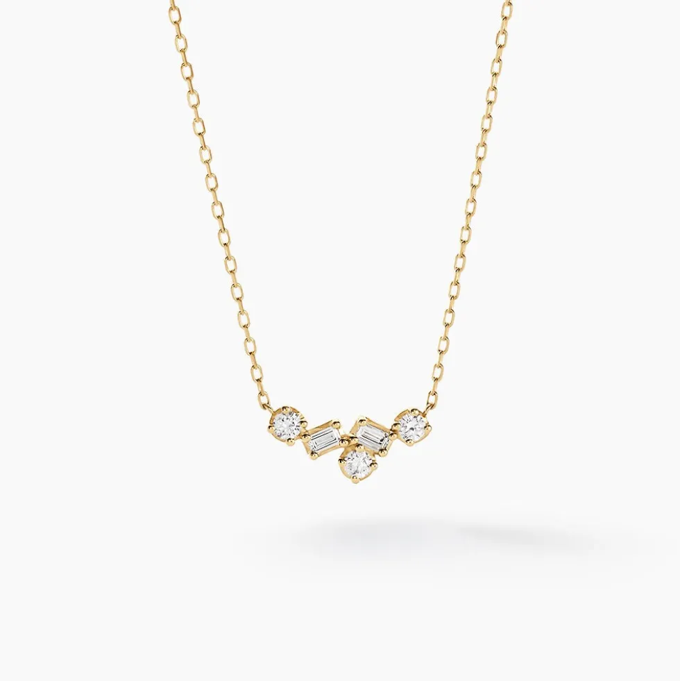Collier Antigonus Or Jaune Diamant Synthétique