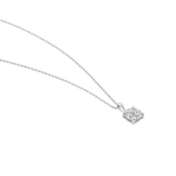 Collier Aphrodite Or Blanc Diamant Synthetique
