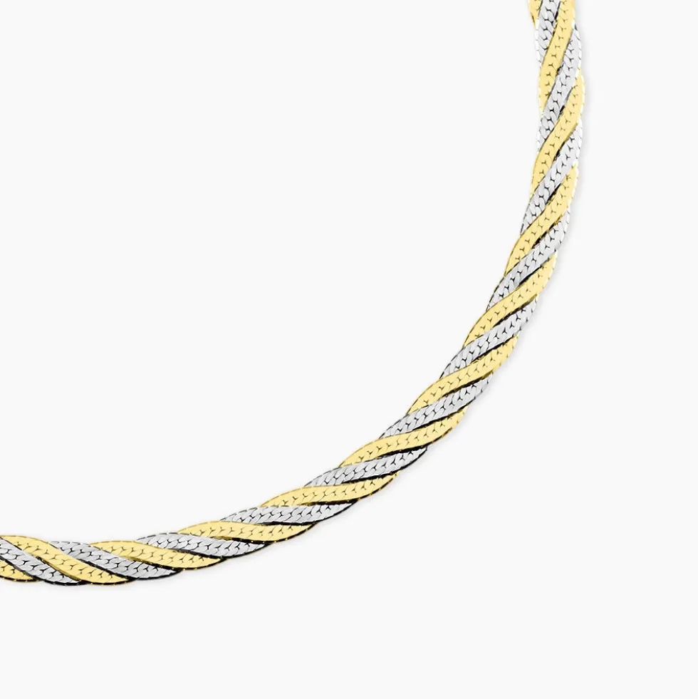 Collier Argent Bicolore Akio