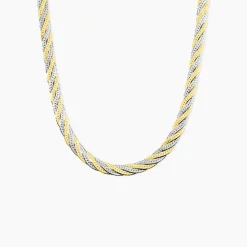 Collier Argent Bicolore Akio