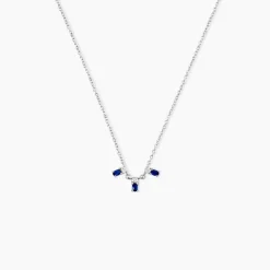 Collier Argent Blanc Augusts Oxydes De Zirconium